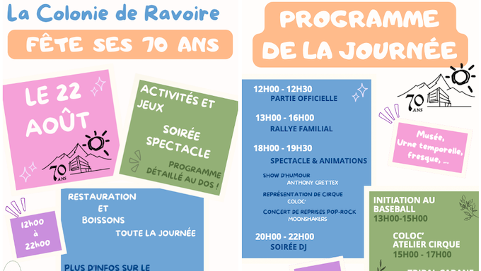 70 ans de la Colonie de Ravoire